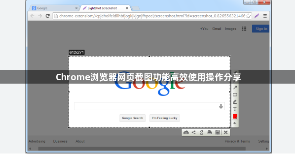 Chrome浏览器网页截图功能高效使用操作分享1